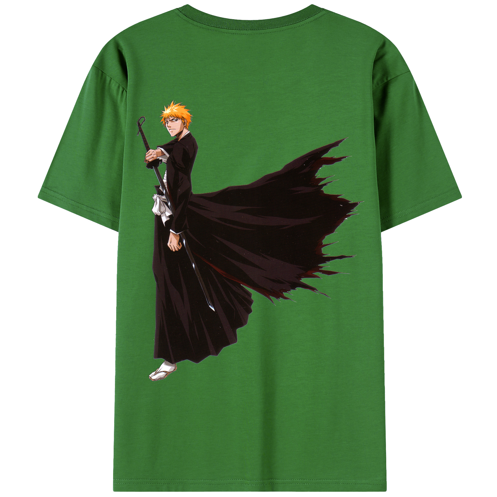 （画像用） ブリーチ 黒崎一護（くろさき いちご）BLEACH Kurosaki Ichigo レディース半袖Tシャツ(バックプリント)